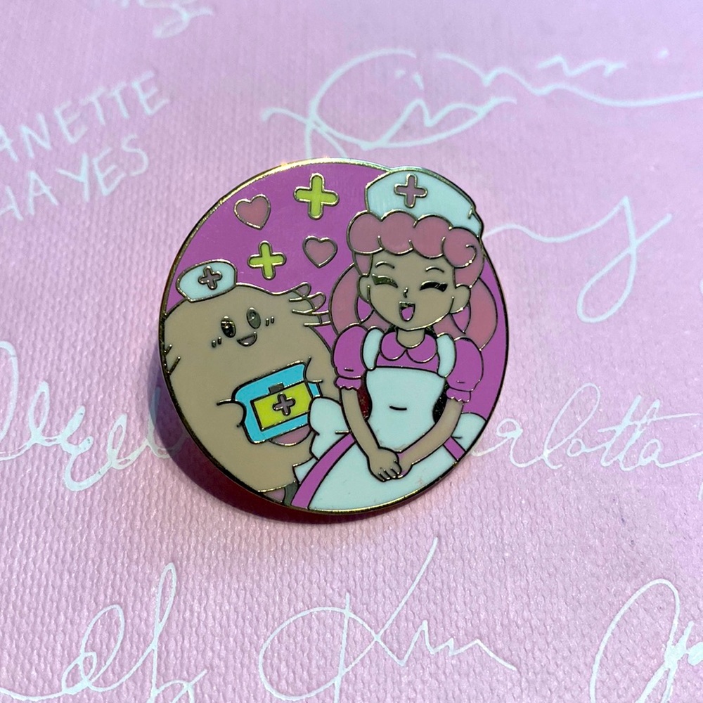 Pokémon nurse inspired pin